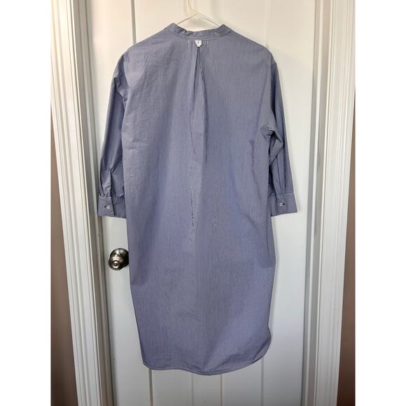 Mer Sea Women's Coastal Pinstripe Essential Shirt Dress Blue White Size‎ S/M - Picture 9 of 13